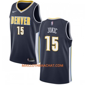Maillot NBA Denver Nuggets Nikola Jokic 15 Nike 2017-18 Navy Swingman - Homme